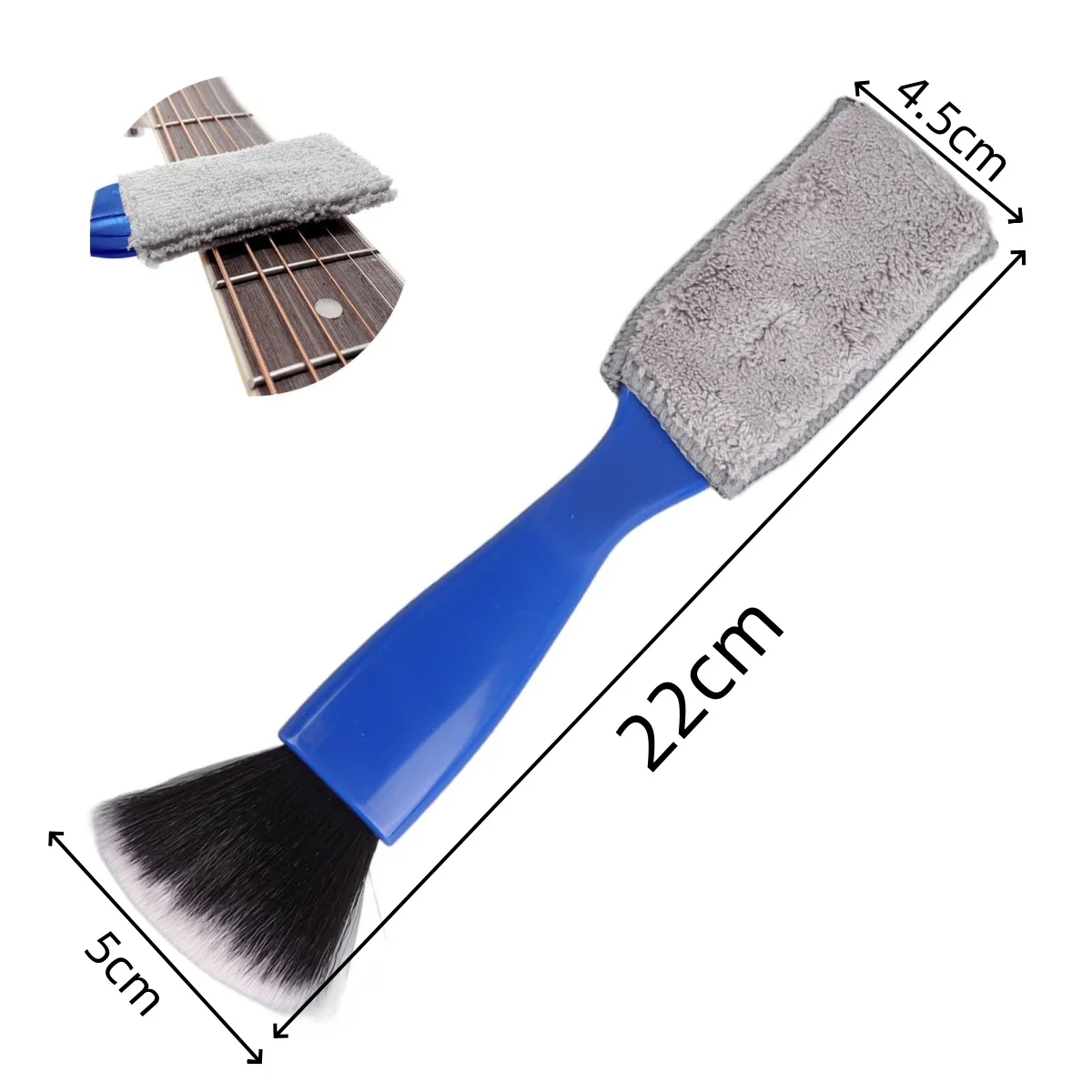 Guitar Cleaning Brush - Dual Head Detail