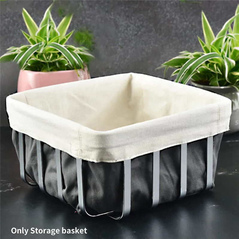 Metal Bread Basket, Bread And Fruit Basket, Basket Brunch, Metal Basket With Removable C Durable Easy To Use