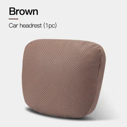 Premium Adjustable Car Headrest Neck Support Pillow - Top - Quality Interior Accessory (Headrest - Brown)