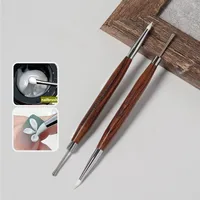 Double Head Nail Art Brush Spatula Poly Nail Gel Pen Manicure Tip Extension Acrylic Builder Accessory Rod Tool 1