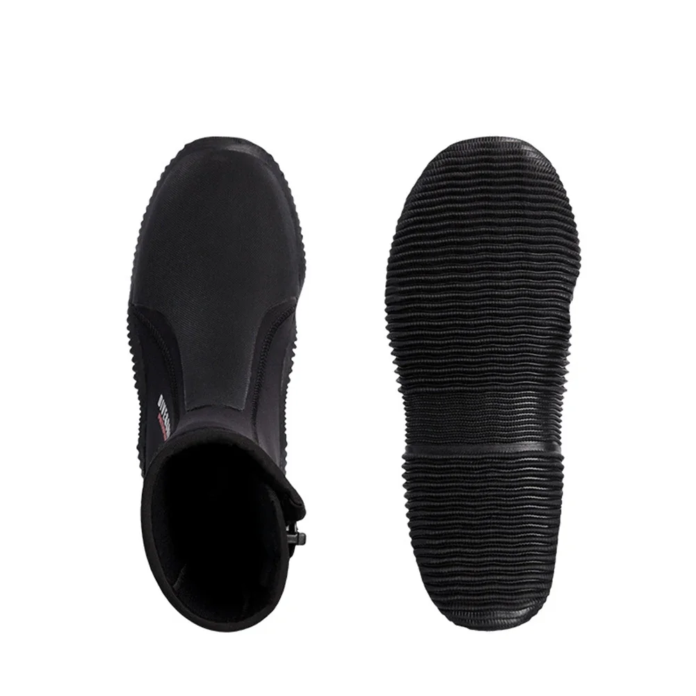 5mm Diving Boots Neoprene Scuba Diving Snorkeling Water Shoes High-top Waterproof Non-slip Fish Hunting Shoes Keep Warm