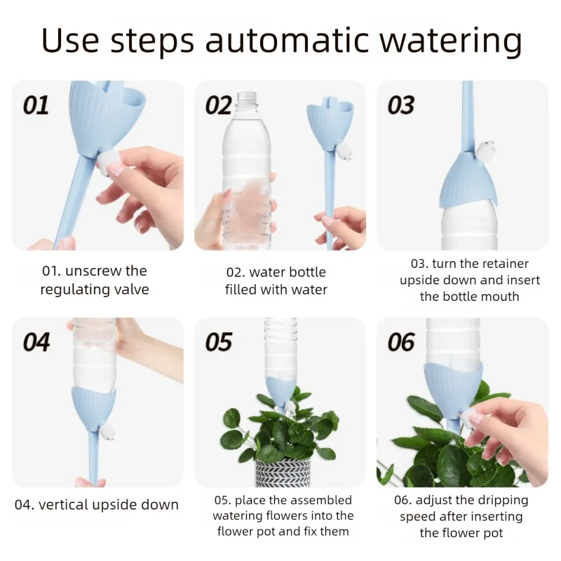 מתקן השקיה אוטומטי לצמחים עם שליטה בקצב זרימה