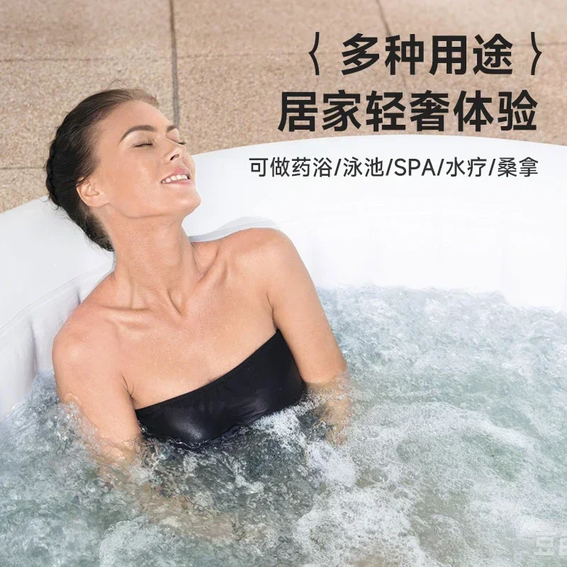 Heated Spa Inflatable Bath Household Swimming Pool Outdoor Hot Spring Surfing Massage Heated Bath Bucket