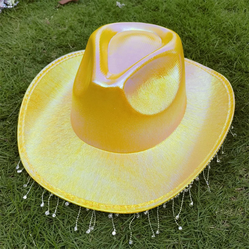 Cowboy Hat Western Cowboy New Design Wedding Decorate Bride Pink White Red Woman Caps Luxury Star 모자 Sombrero Vaquero Sombrero