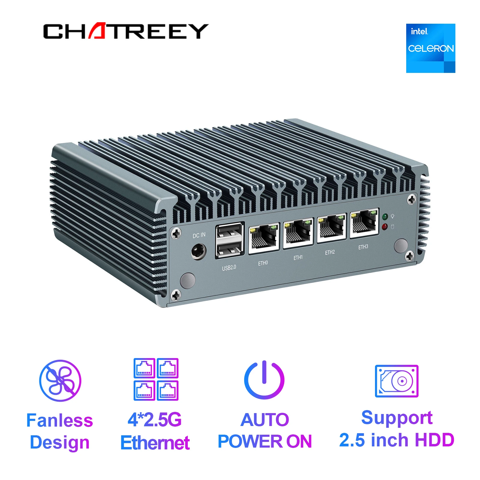 

Безвентиляторный мини-ПК, 2,5G pfSense брандмауэр intel Pentium N4000 4 * Intel i225 Nics, мягкий маршрутизатор DDR4, OPNsense VPN сервер