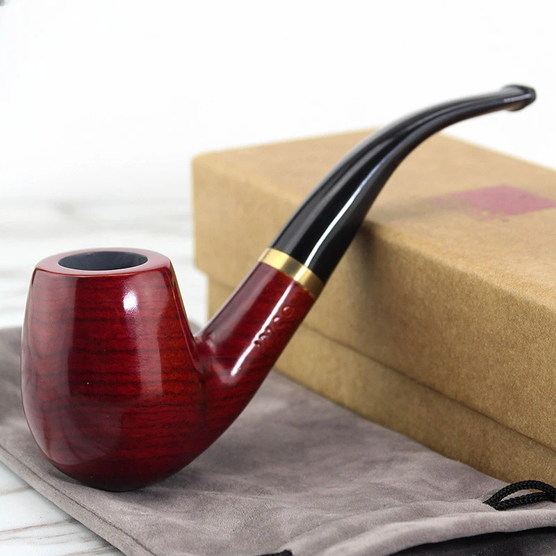 

Red Sandalwood Classic Cigar Upscale Wood Pipes Smok Smoking Pipe Detachable Filter Tobacco Pipe Mouthpiece Cigarette Holder