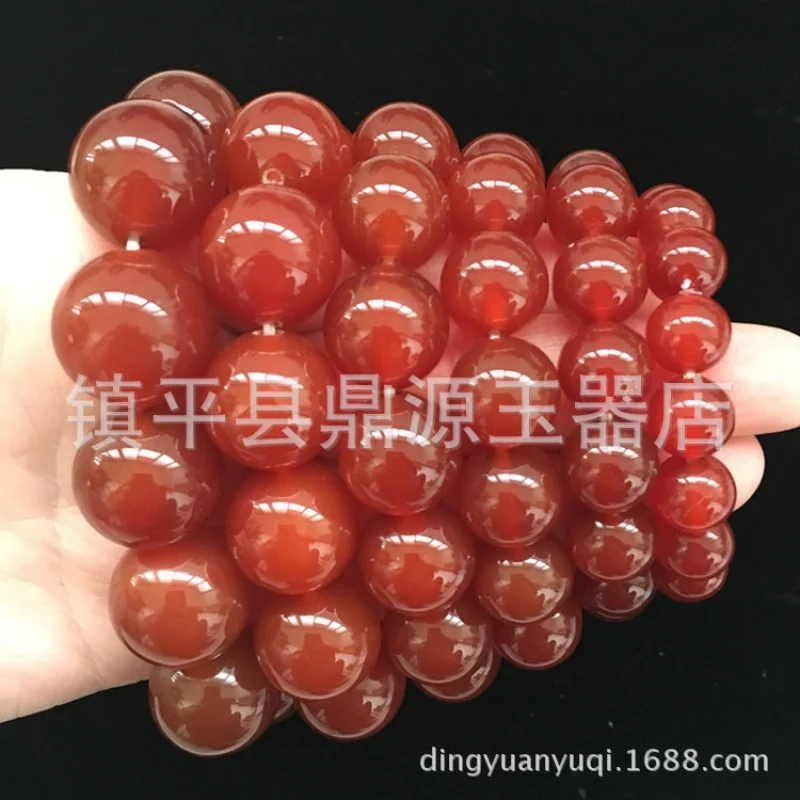 

10pc Brazil Red Agate round Beads Jade Men and Women Bracelet for Couple 8 to 20mm Wholesale