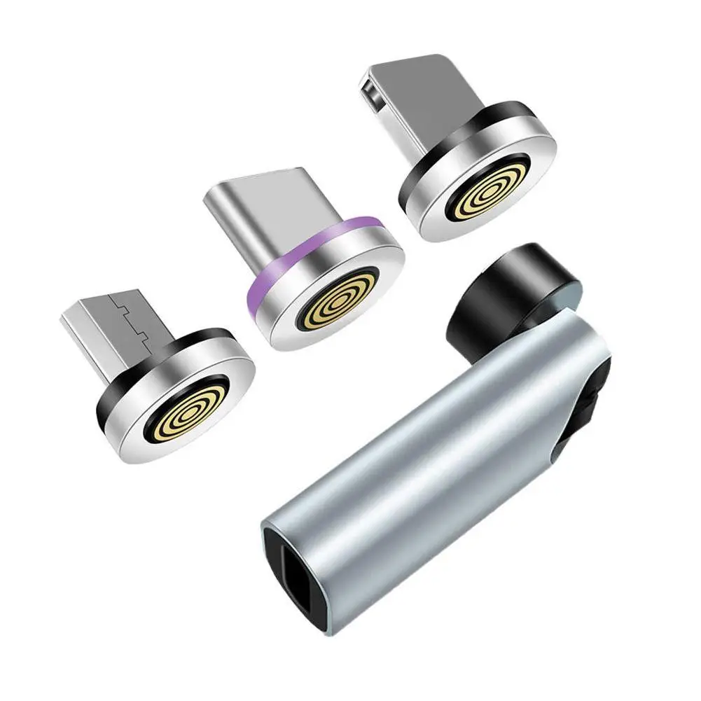 540 Degree 3-in-1 5A Fast Charging Type C Cable Rotating Magnetic Suction Adapter For Huawei Ipad Phone B9V0