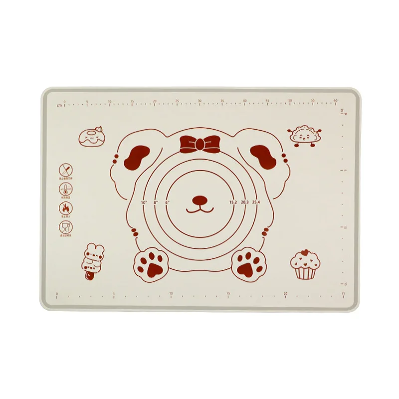 Silicone Kneading Mat Thickened Non-Slip Pizza Dough Baking Sheet Kneading Tool