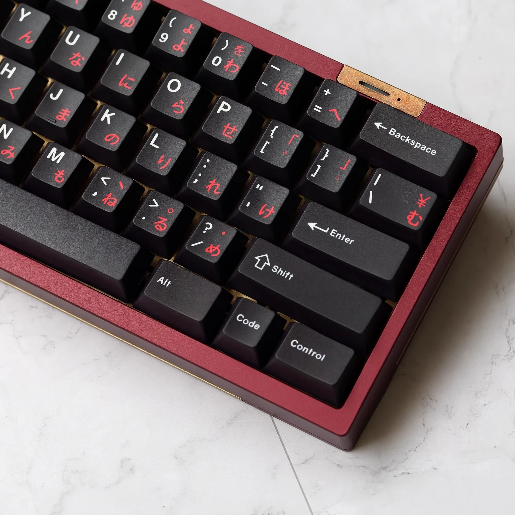 Jkdk Estúdio Wob Conjunto de Teclado Mecânico Perfil Cereja Dye Sub Pbt Gmk Wob Cor Vermelha 61 68 84 87 104 mx Switch - Imagem 5