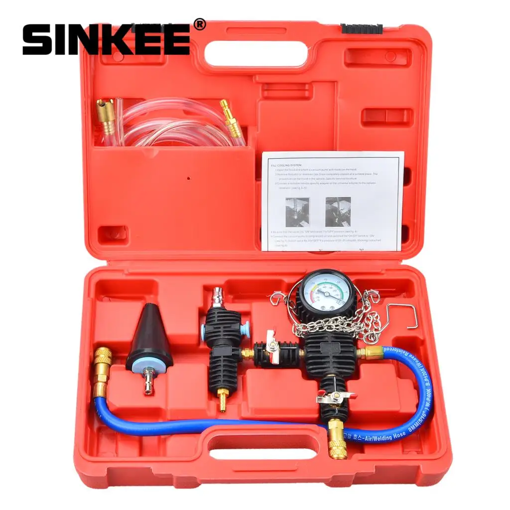 Kit De Prueba De Vacío Y Refrigerante Con Bomba Y Detector De Fugas – Herramienta Profesional Para Autos, Motos Y Camiones