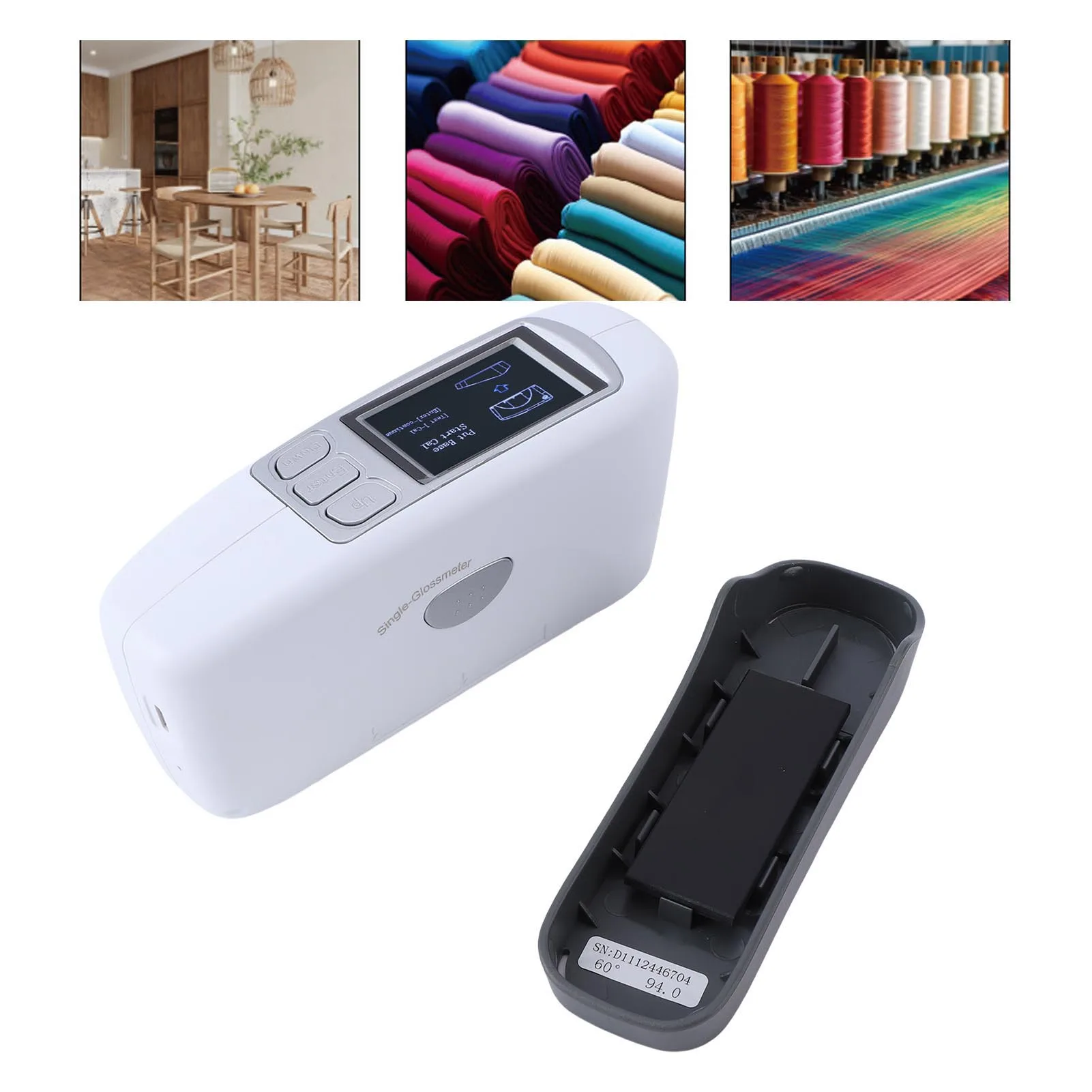 320x240 Color Screen Glossmeter 60° Measurement Angle Rechargeable Gloss Meter Support Data Output for Plastics Coatings Printin