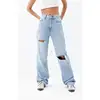 PacSun Women's Light Indigo Ripped '90s Boyfriend Jeans 1