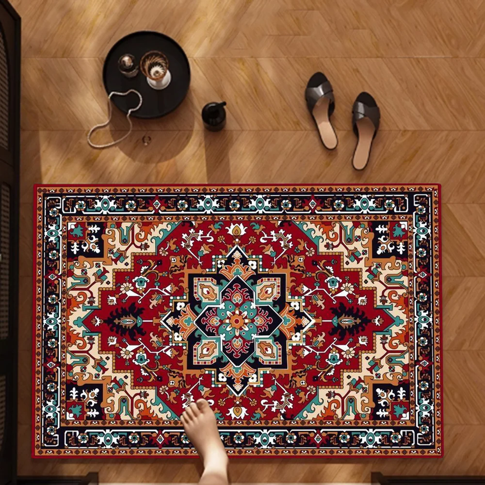Persian style Floor Mat Kids Room Bedroom Decoration Balcony Anti-Slip Doormat Living Room Welcome Rug 3
