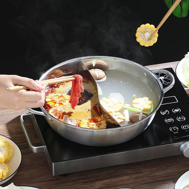 Thickened Stainless Steel Hot Pot With Lid, Soup Pot For Cooking