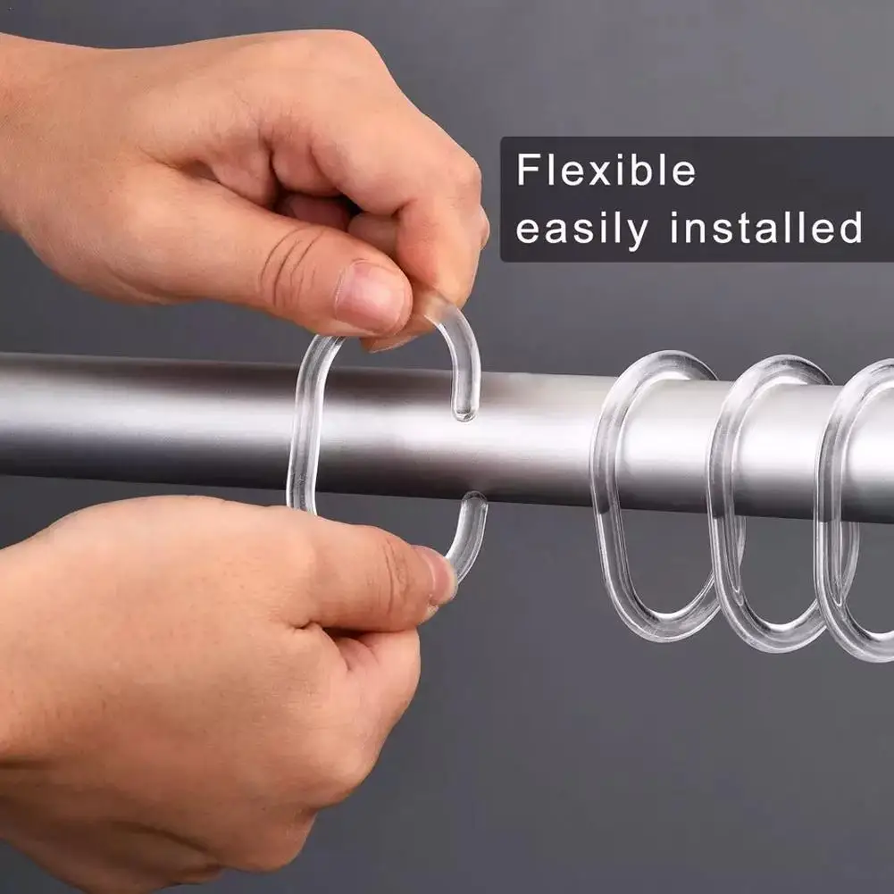 Shower Curtain Clips 12Pcs