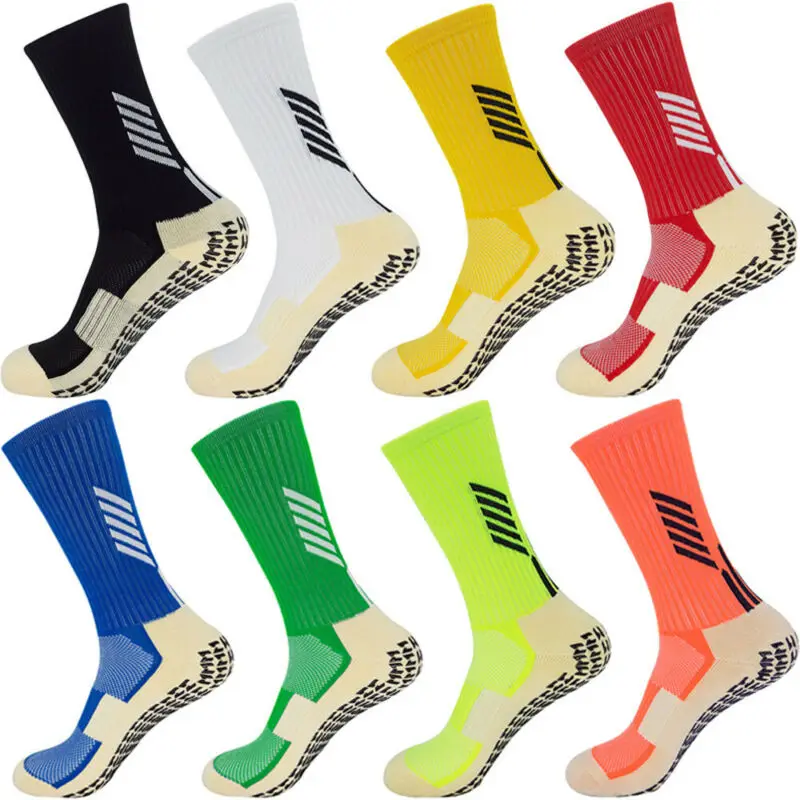 Soccer Socks Anti Slip Adults Youths Kids Athletics Sports Grip Extra Size
