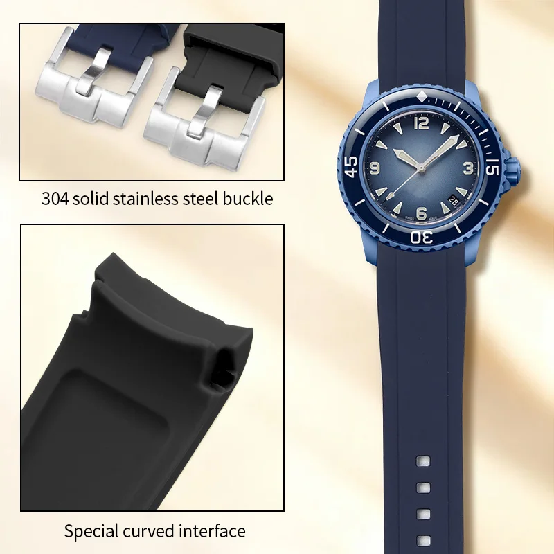 Durable Waterproof Silicone Sports Watch Strap - Adjustable and Breathable
