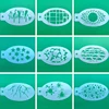 42 Pcs/set Face Painting Stencils Templates Professional Body Art Angel Rainbow Dots Scale Leopard Plastic Makeup Tools 5