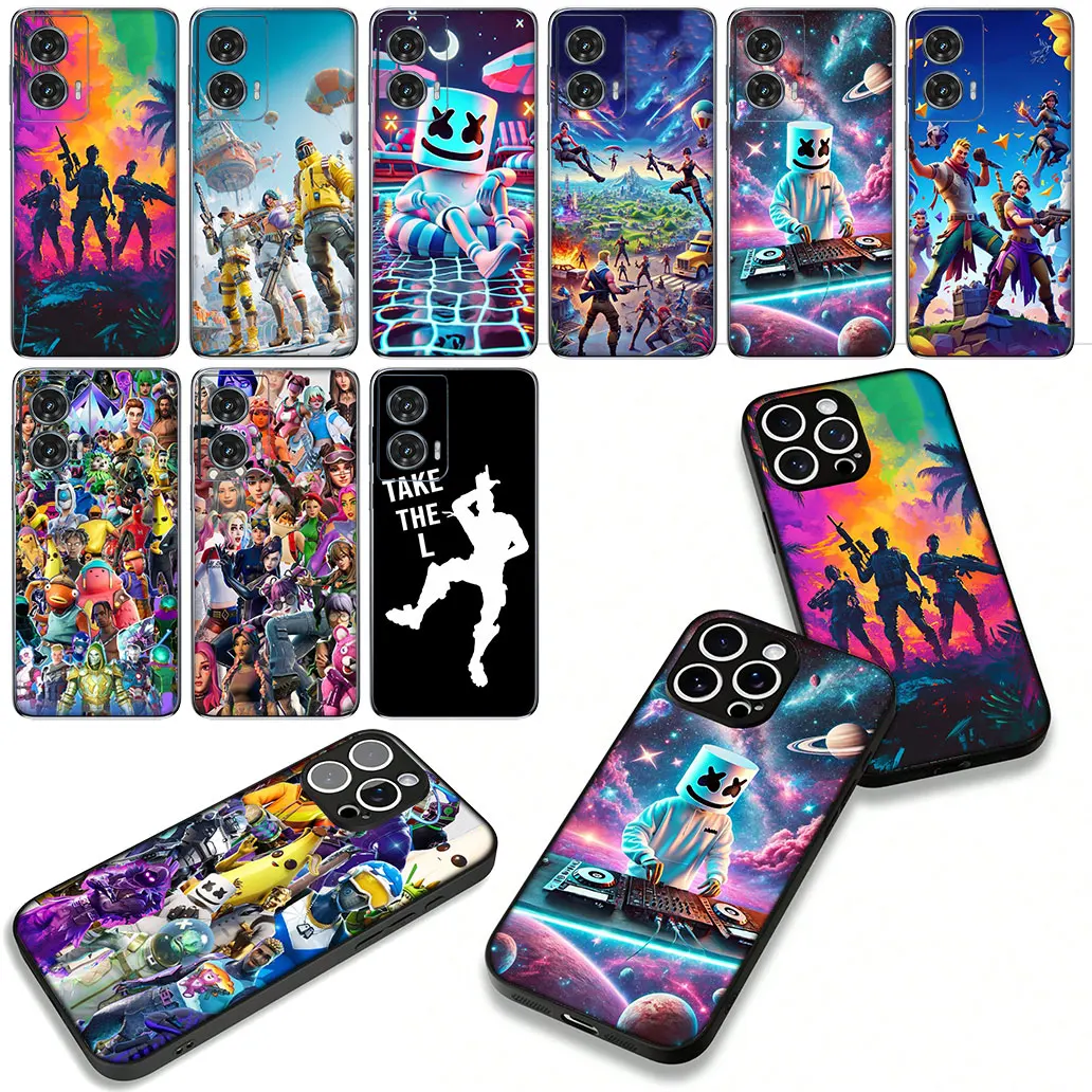 Vibrant Gaming-Inspired Phone Case with Battle Royale Wallpaper Design