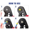 Ferrule Crimping Tools HSC8 6-6A Self-Adjusting Hexagonal Wire Crimper Pliers  0.25-6mm²(AWG23-10) Electrical Circuit Repair 5