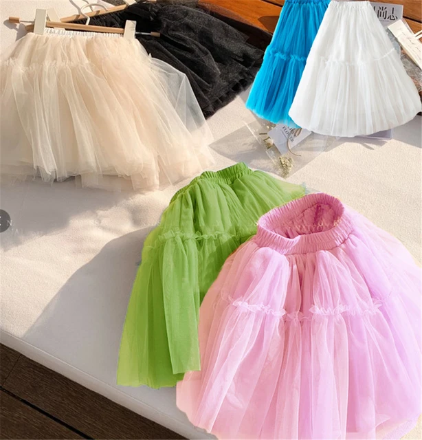 Mini jupe tutu de ballet en tulle pour fille, vêtements de princesse pour  enfants - AliExpress