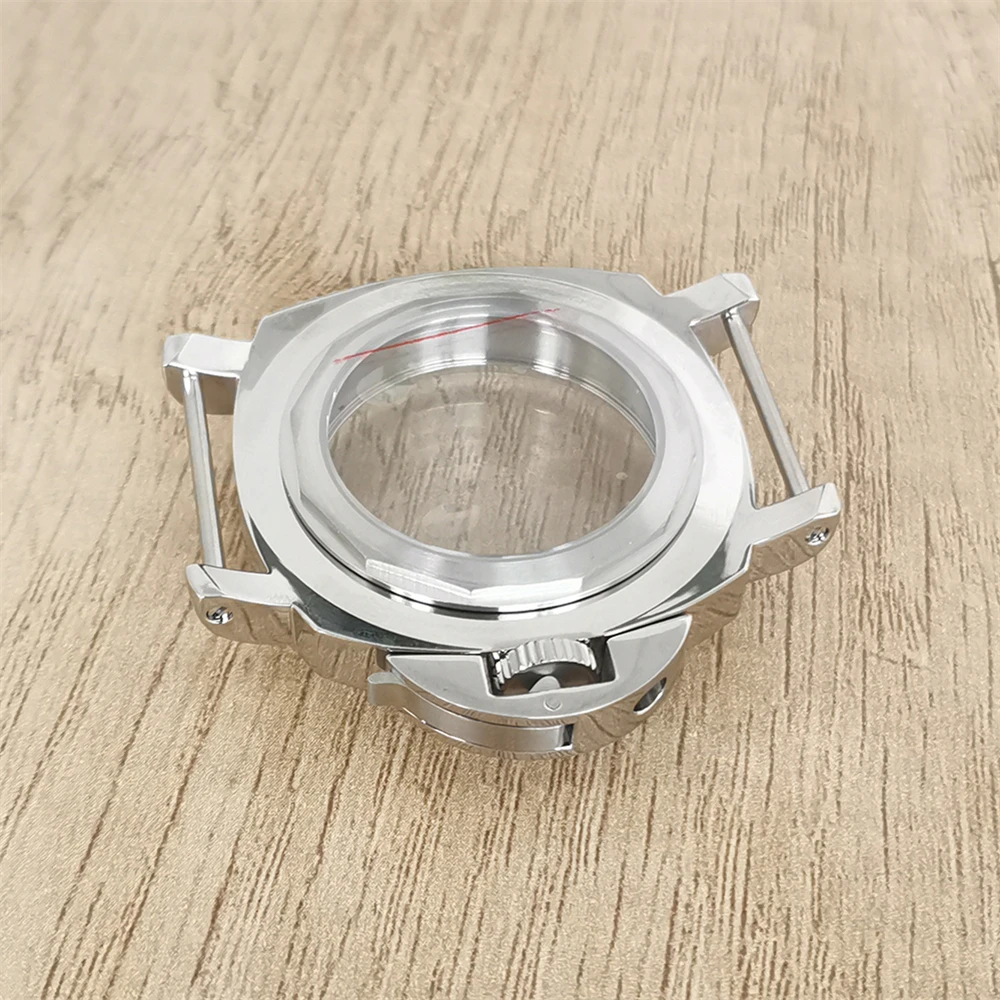 316L Stainless Steel 40mm NH35 Cases, with Crown Guard Bridge, Full Sand/Polished Watch Case, for NH35 NH36 NH34 4R 7S Movement