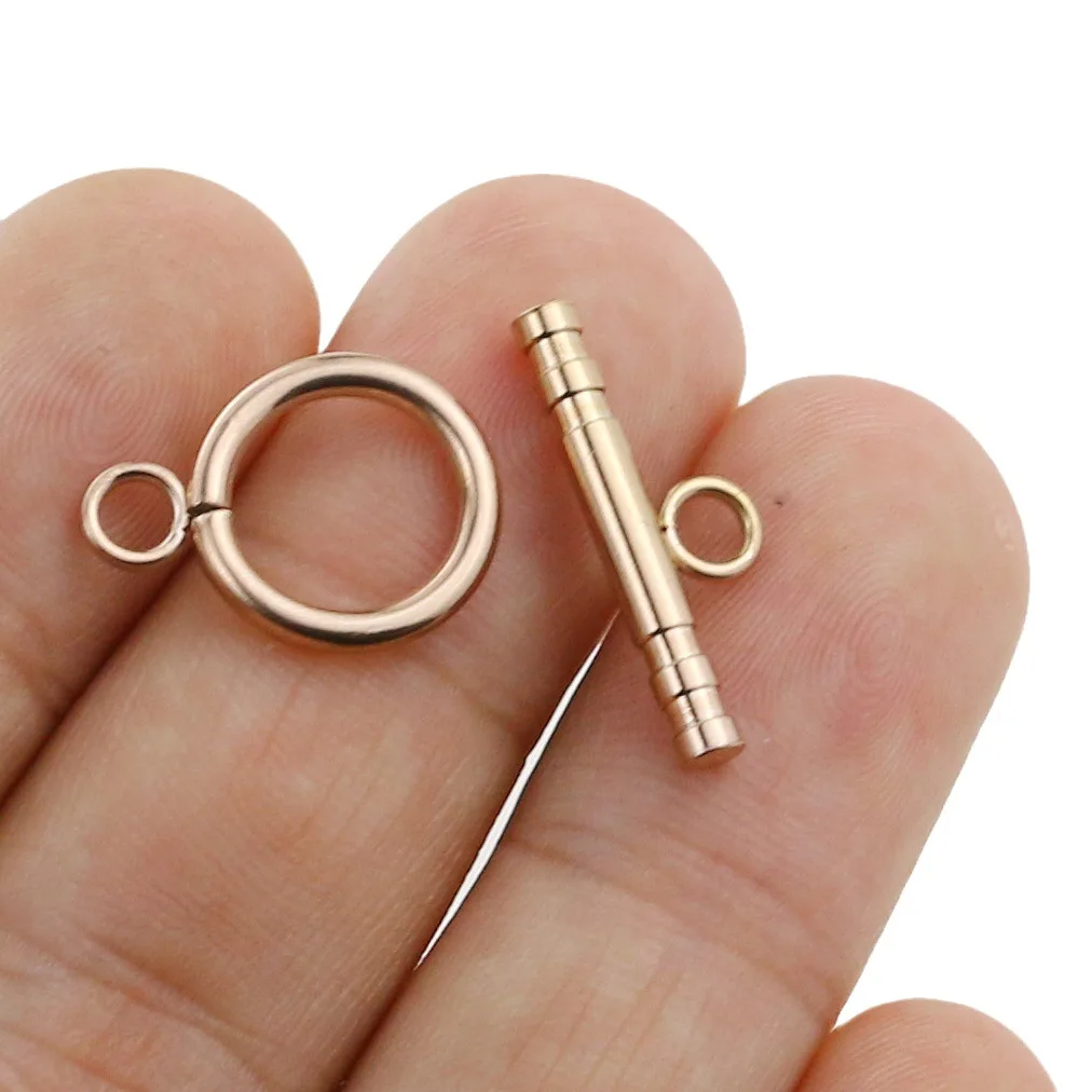 Stainless Steel OT Clasps Buckle Irregular Curved Toggle Clasp Connectors for Bracelet Necklace DIY 5