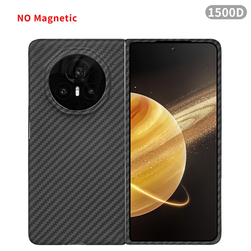 Carbon Fiber Aramid Magnetic Case - Sleek Kevlar Fabric in Black and Red