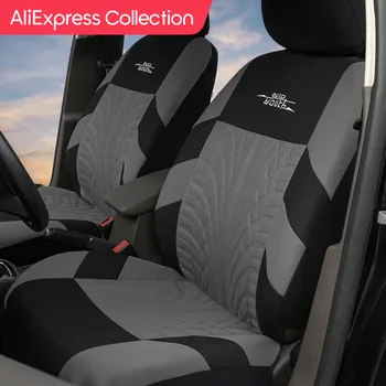 AliExpress 컬렉션 AutoYouth 카시트 커버 풀 세트, 프리미엄 천, 범용 핏, 자동차 로우 백 프론트 에어백 호환