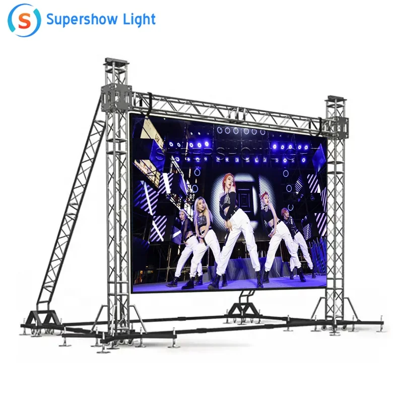 Outdoor 4k Led Display Screen 500x1000mm Video Wall Panels Complete System Concert Stage Rental Background P3.91 Led Video Wall