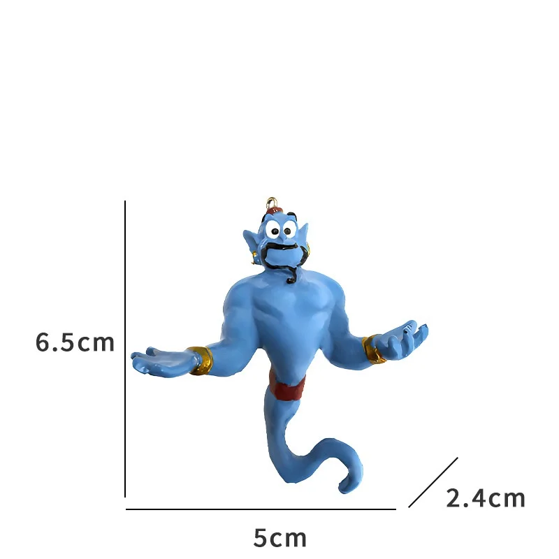 keychain aladin Figure Backpack Pendant Ornament Keychain Jasmine Princess Genie Keyring Women Men Kid Friends Small Gift