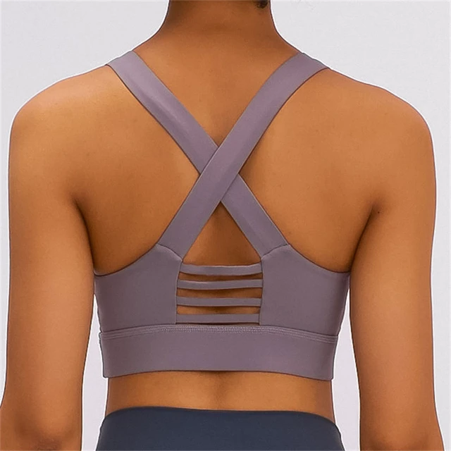 Strappy Cross Back Sports Bra  Strappy Sports Bra Clothing