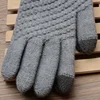 Winter Touch Screen Gloves Women Men Warm Stretch Knit Mittens Imitation Wool Full Finger Guantes Female Crochet Luvas Thicken 5