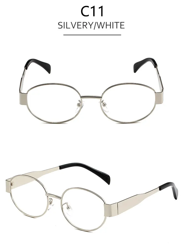 Damen-Sonnenbrille im alten Geldstil mit ovalem Rahmen, Retro-Mode-Sonnenbrille, stilvolle Metallbrille – Detail 15