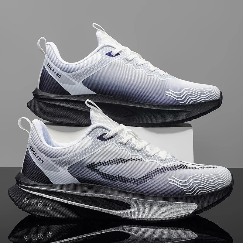 Unisex Ultra-Light Professional Marathon Running Shoes with Carbon Plate Shock Absorption Training Sneakers, Breathable Low-Top Design with Fluorescent Upper, Cushioning and Wear-Resistant Sole Suitable for All-Season Training, Gym, Track and Field, and Daily Sports Occasions, Minimalist Style