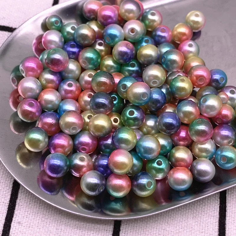 4/6/8/10mm Acrylic Round Pearl Beads Loose Beads for Jewelry Making DIY Handmade Clothing Accessories acrylic beads acrylic craft beads