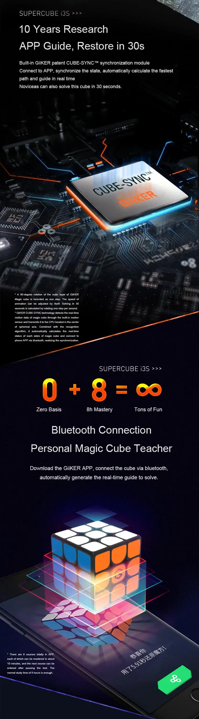 Original Newest Update Version Giiker i3s AI Intelligent Super Cube Smart Magic Magnetic Bluetooth APP Sync Puzzle Toys