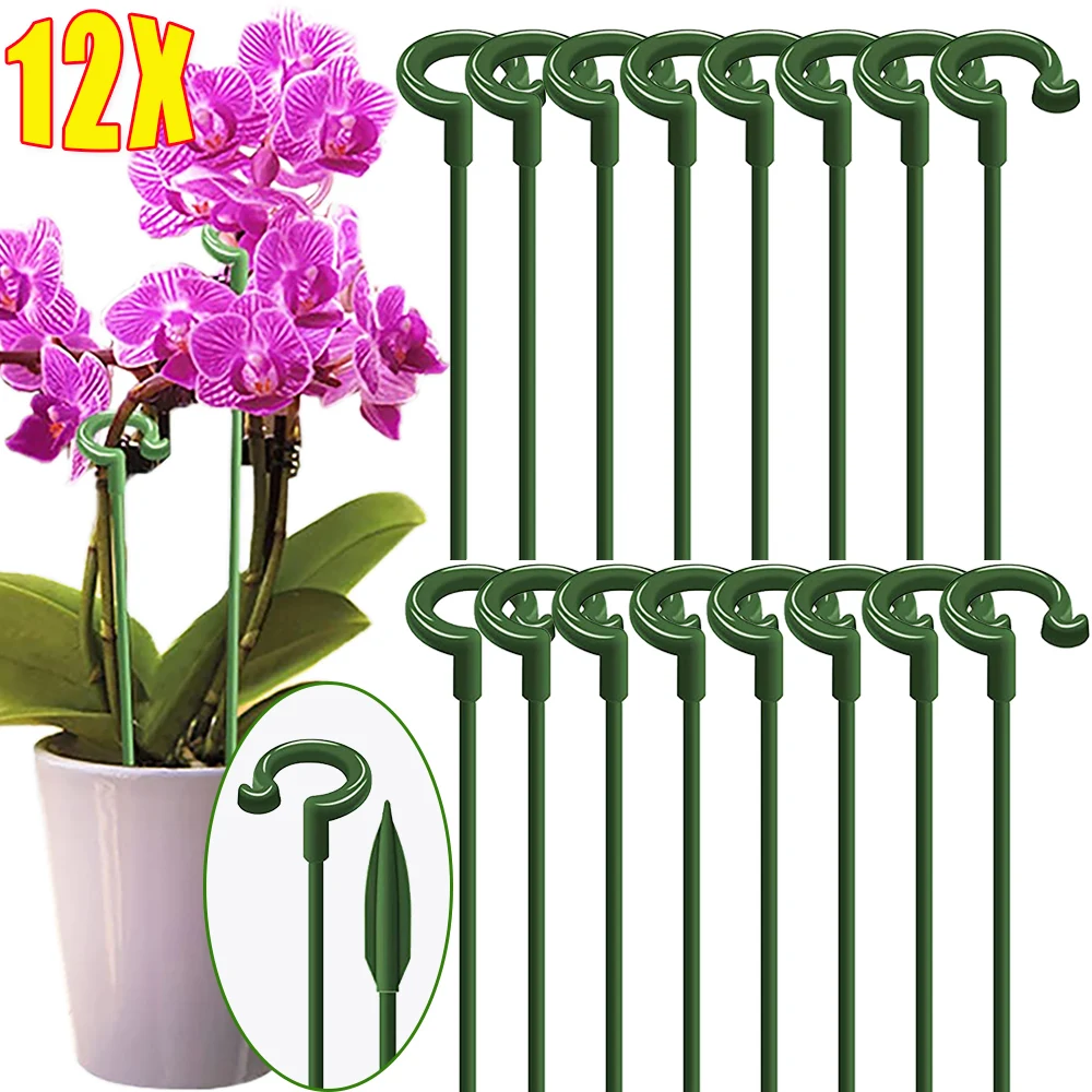 

12/1Pcs Plastic Plant Support Rods Reusable Plant Fixed Bonsai Plant Holders Vegetable Flower Pot Climbing Trellis Garden Tools