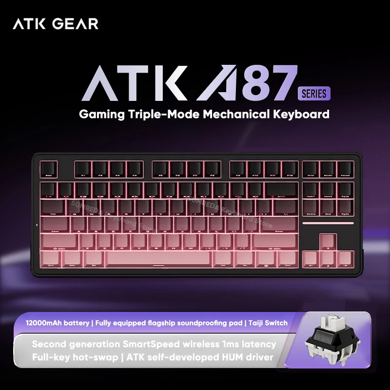 ATK A87 Pro Wireless Mechanical Keyboard 12000mAh BT 2.4G 1MS