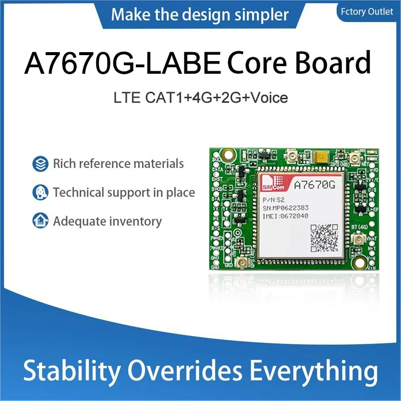 

SIMcom A7670G-LABE CAT1 Core Board, поддержка данных + Голос 1 шт.