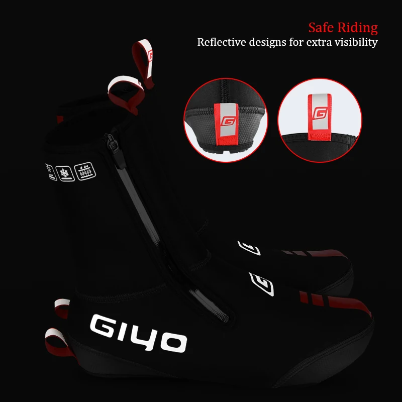 Cycling Shoe Covers MTB shoes Boot Covers Winter Warm Thermal Neoprene Overshoes Waterproof Cycling Shoe Covers below 0° temp 5