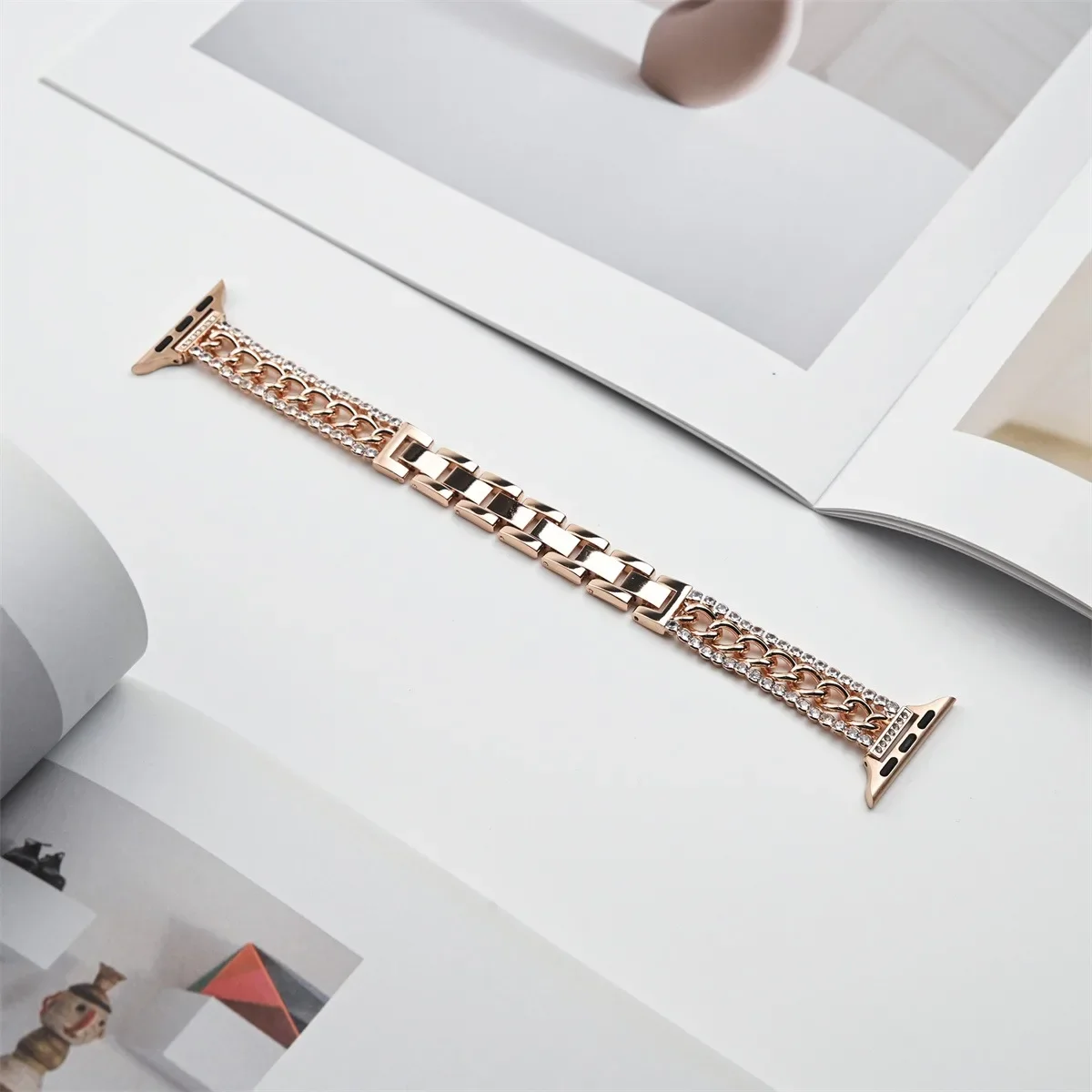 Pulseira de smartwatch em metal para apple watch series_voghion.com