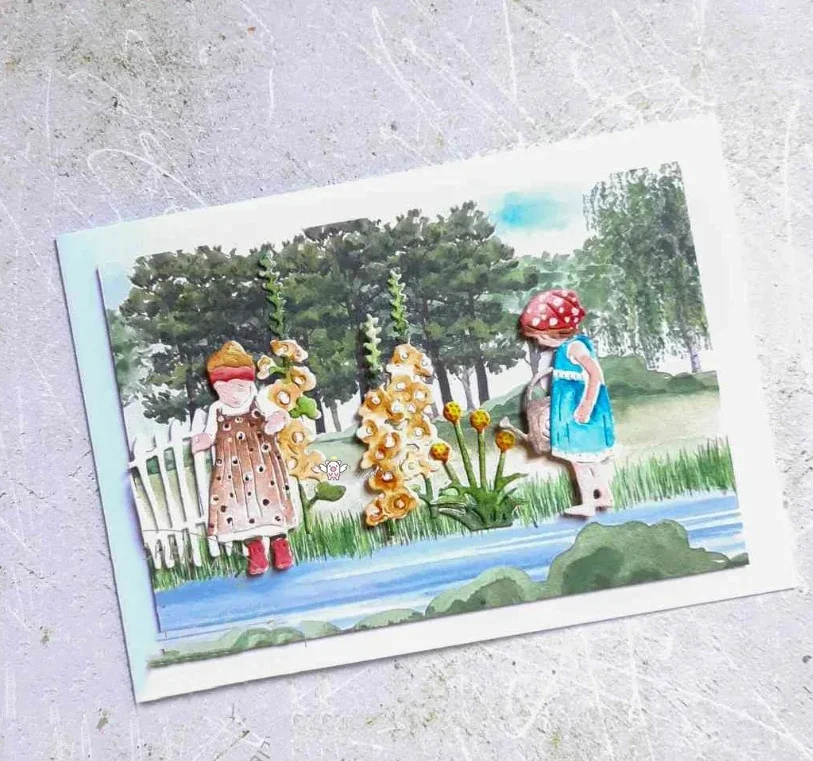 Mmao Craft Metall-Stanzformen, Stanzformen für Weihnachtsmädchen, Scrapbook-Papier, Bastelmesser, Schablonen, Stanzschablonen – Detail 9