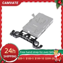 

CAMVATE Cheese Battery Plate Backboard Plate With 19mm LWS Clamp Bracket For DSLR Camera V-Lock Mount Power Splitter Mounting