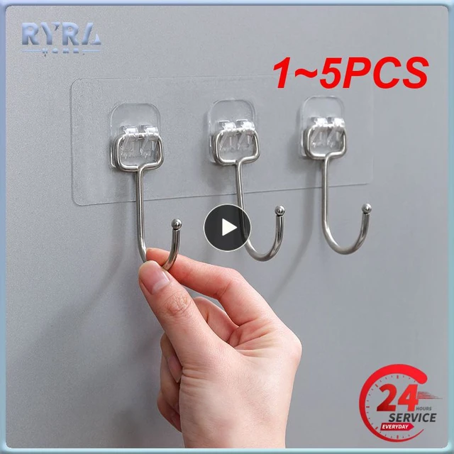 Wall Hooks Large Transparent Self Adhesive Wall Hook Waterproof