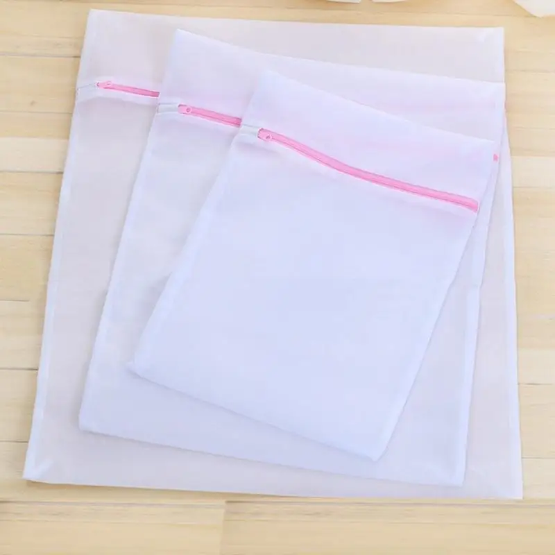 Laundry Bag 3PCS Coarse Laundry Basket Bra Underwear Mesh Organizer Zippered Net Dirty Washing Machine