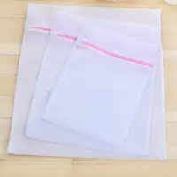 3PCS Coarse Laundry Bag Laundry Basket Bra Underwear Mesh Organizer Zippered Laundry Net Dirty laundry Basket Washing Machine 2