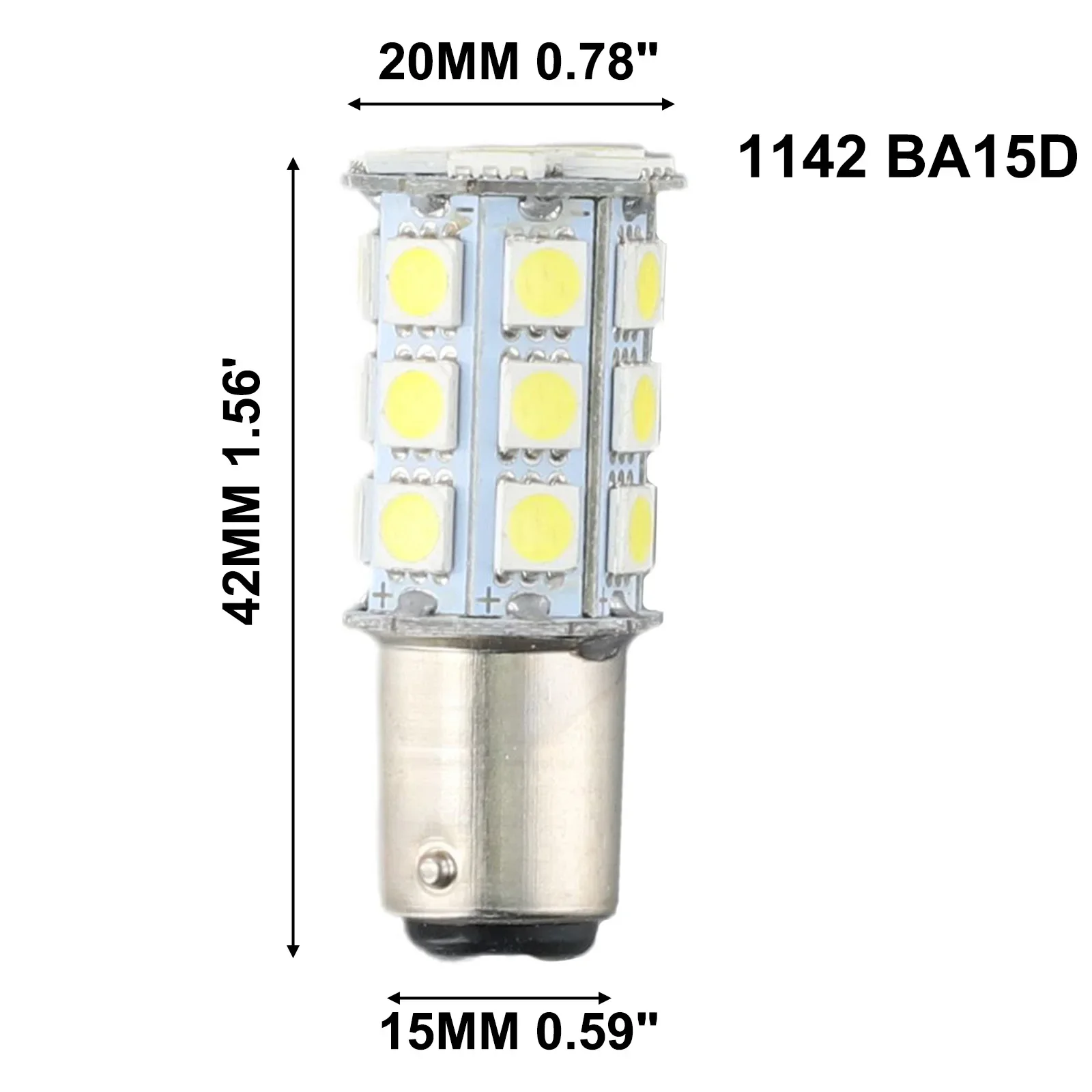 �ڵ��� ĳ�� �ؾ� ��Ʈ LED ���� ����, BA15D 3 Ĩ 5050, 27SMD ����, DC 9V-DC14V, 6000K ȭ��Ʈ ���� �극��ũ ������, 1 ��