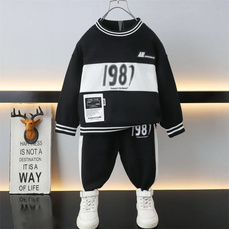 

Free Shipping New Spring Autumn Children Boys Clothes Kids Clothing Suit Sweatshirt+Pants Cotton Tracksuits 2pcs/set 2-10Years